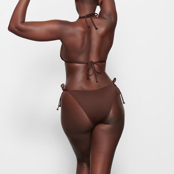 NWT Skims Swim Dipped Tie Bottom SMALL Cocoa - Picture 3 of 4